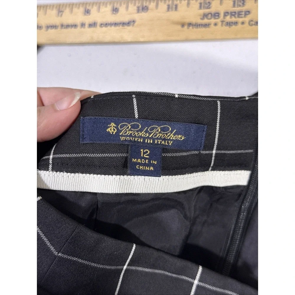 Brooks Brothers Skirt Womens Size 12 Black Square Office Dressy Smart Business